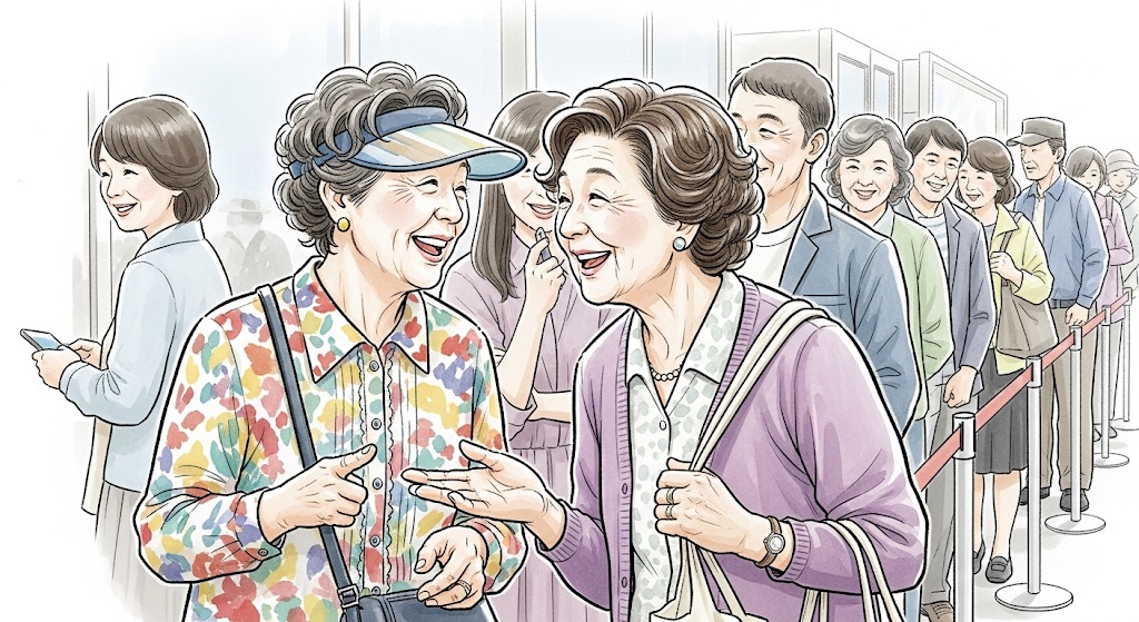 250906 行列もコミュニケーションの場にしてしまう大阪のおばちゃん